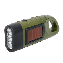 Load image into Gallery viewer, Hand Crank Dynamo Portable LED Flashlight