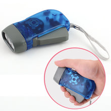 Load image into Gallery viewer, Hand Pressing Dynamo Crank Flashlight