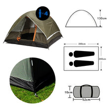 Load image into Gallery viewer, Dual Layer Waterproof Windbreak Camping Tent