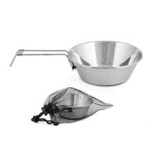Load image into Gallery viewer, Stainless Steel Bowl With Foldable Handle