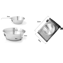 Load image into Gallery viewer, Stainless Steel Bowl With Foldable Handle