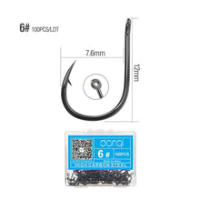 Load image into Gallery viewer, Carbon Steel Single Circle Fishhook