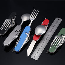 Load image into Gallery viewer, Stainless-Steel Multi Pocket Tool Picnic Cookware