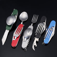 Load image into Gallery viewer, Stainless-Steel Multi Pocket Tool Picnic Cookware